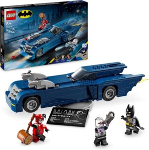 LEGO DC Batman Batmobile avec Batman face à Harley Quinn et Mr Freeze 76274