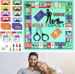 Monopoly pour couple adulte en anglais, jeu de conversation Adultopoly
