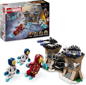 LEGO Marvel Iron Man 76288 avec 4 minifigurines face à l’Hydra