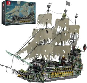 Set de construction Reobrix Flying Dutchman 66037, navire fantôme vert pour adultes