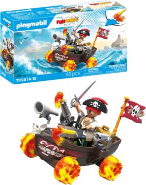 Playmobil Pirate Fun Stars, bateau avec moteur à friction 71720