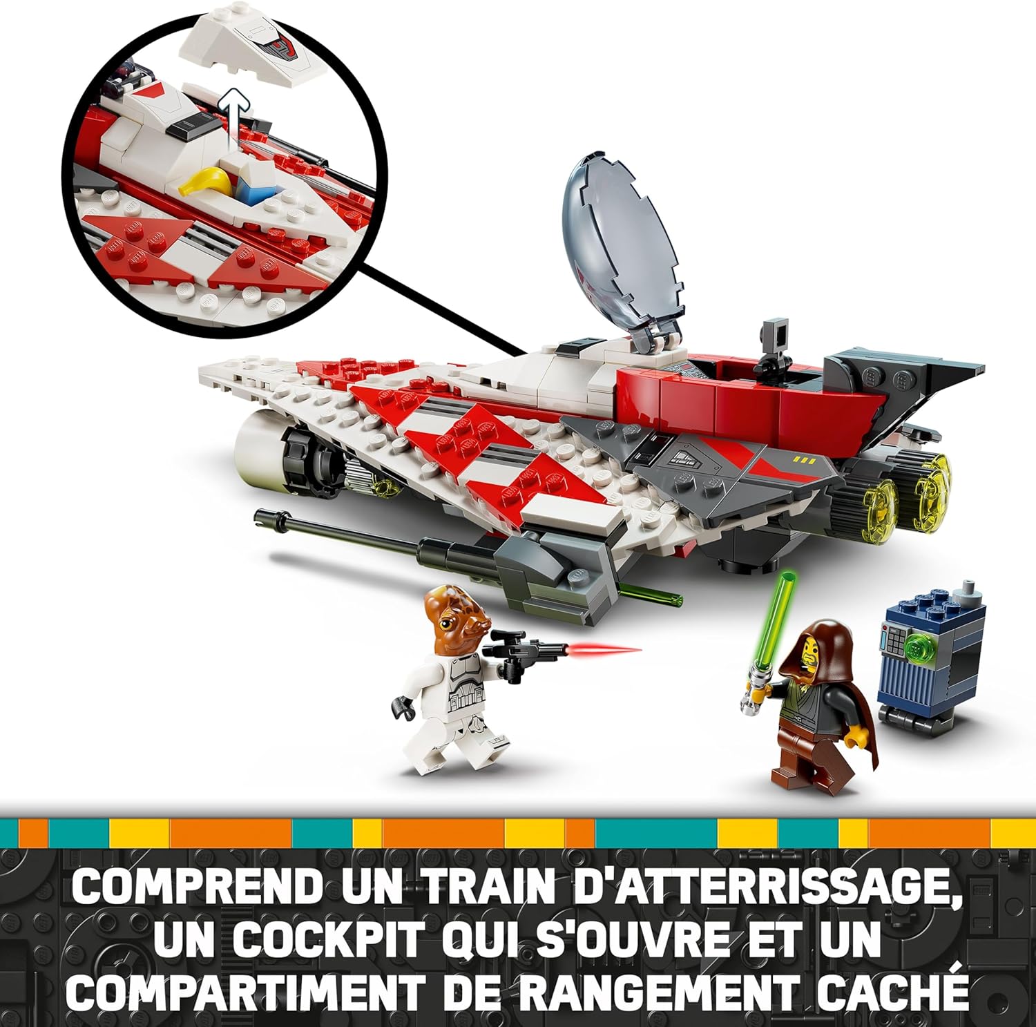 Jedi Bob LEGO Star Wars, chasseur stellaire à construire 75388 – Image 4