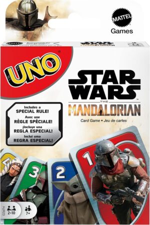 UNO Mattel Games Star Wars The Mandalorian avec boîte métallique