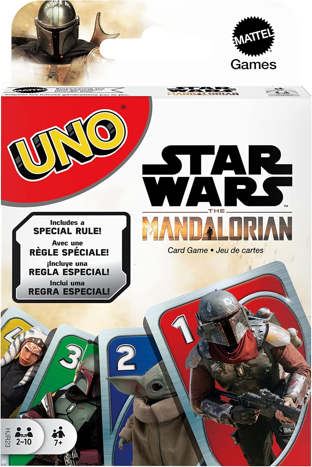 UNO Mattel Games Star Wars The Mandalorian avec boîte métallique