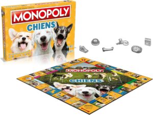Monopoly Chiens en français, jeu de société 2 à 6 joueurs dès 8 ans