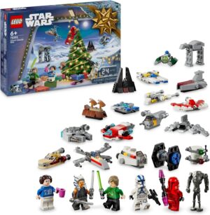 Calendrier de l’Avent LEGO Star Wars 2024 avec 18 constructions et 6 personnages