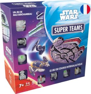 Star Wars Super Teams, jeu de cartes avec figurines pour courses spatiales
