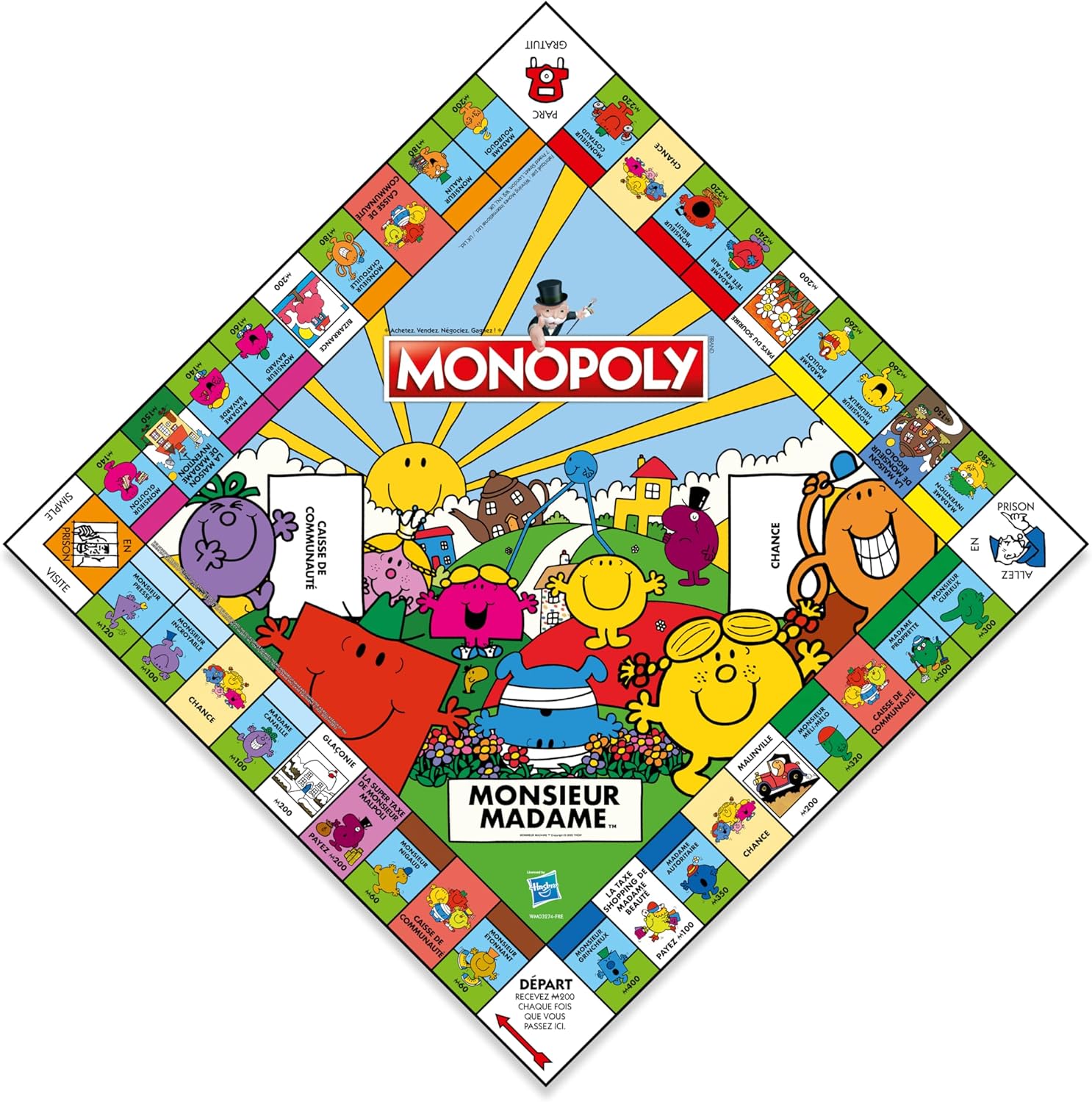 Monopoly Monsieur Madame en français, jeu de plateau 2 à 6 joueurs dès 8 ans – Image 3