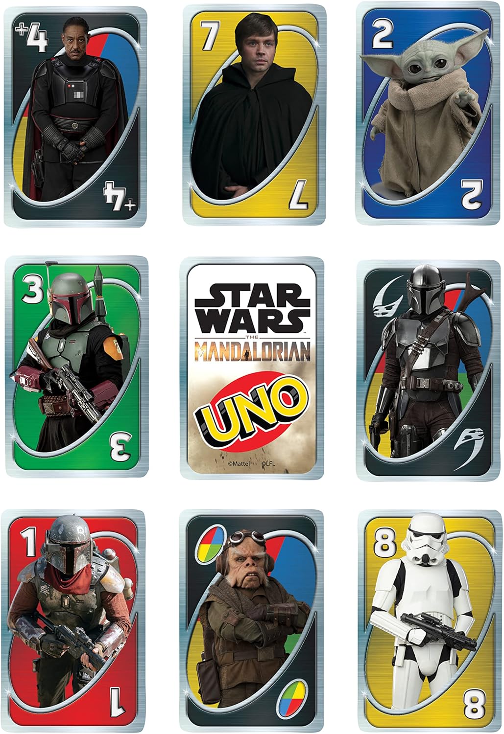 UNO Mattel Games Star Wars The Mandalorian avec boîte métallique – Image 6
