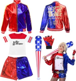 Costume Joker adulte avec veste, short et accessoires XL