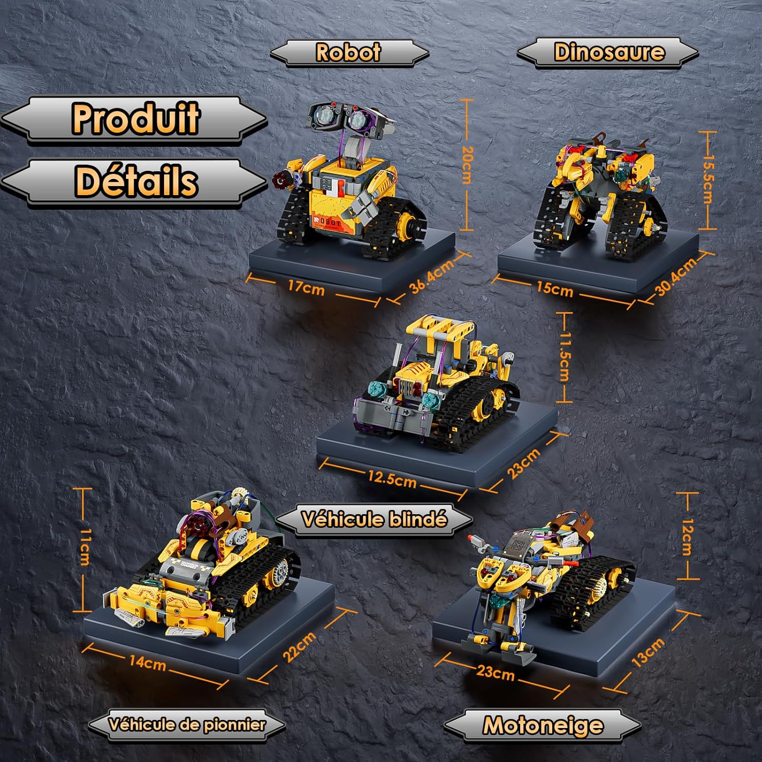 Robot Star Wars télécommandé 5 en 1 avec application, 673 pièces – Image 7