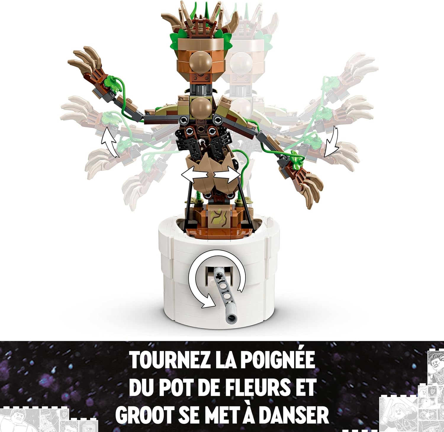 LEGO Marvel Bébé Groot dansant à construire 76297 – Image 3