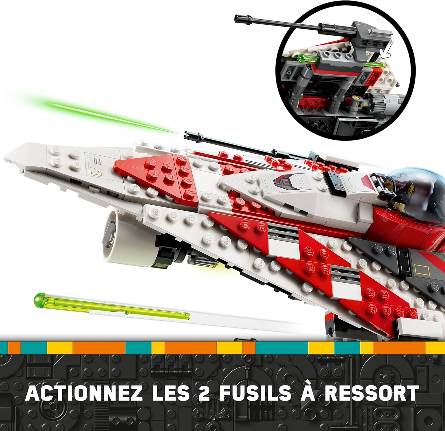 Jedi Bob LEGO Star Wars, chasseur stellaire à construire 75388 – Image 3