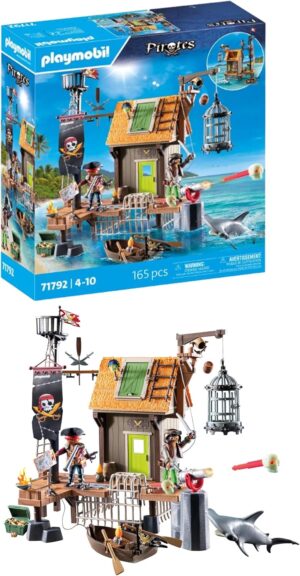 PLAYMOBIL Pirates 71792, port pirate avec prison de corsaires dès 4 ans