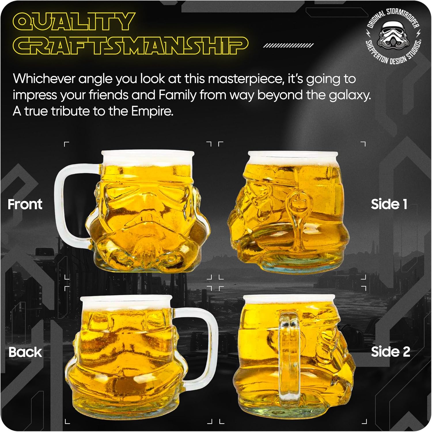 Verre à bière Stormtrooper Star Wars transparent 600 ml – Image 5