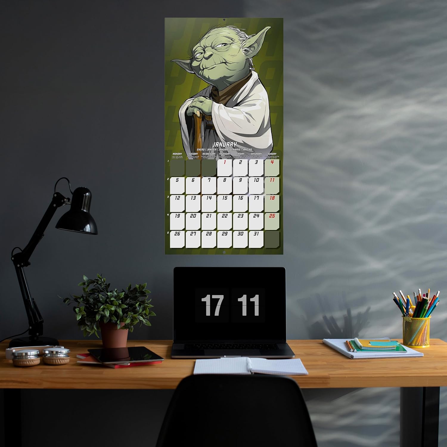 Calendrier mural mensuel Star Wars 2026 30x60cm – Image 5