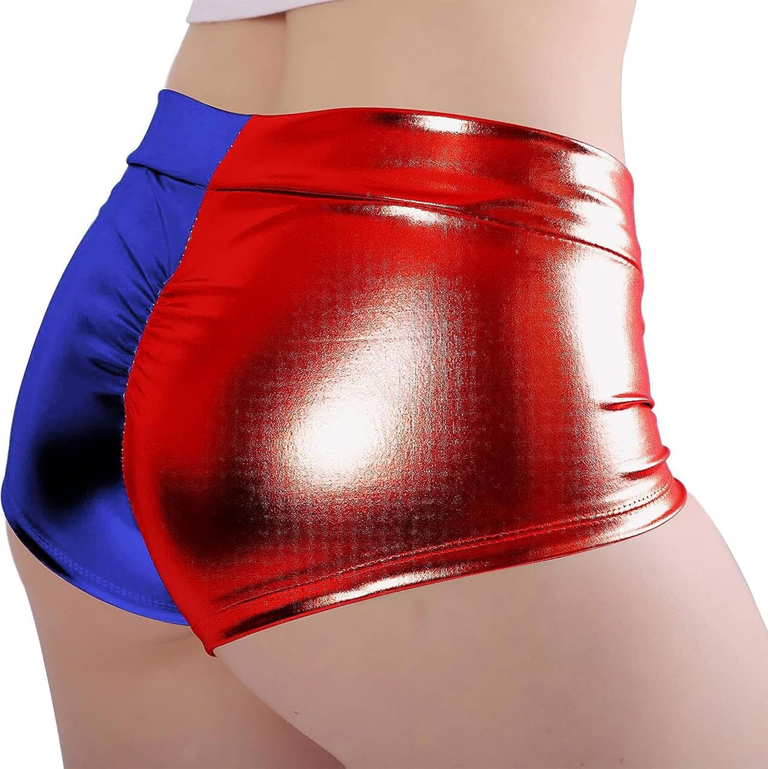 Pantalon Harley Quinn bleu/rouge pour adulte, tailles M et L – Image 2