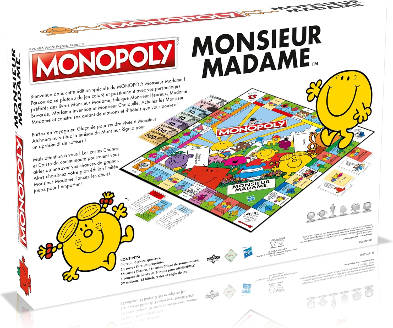 Monopoly Monsieur Madame en français, jeu de plateau 2 à 6 joueurs dès 8 ans – Image 8