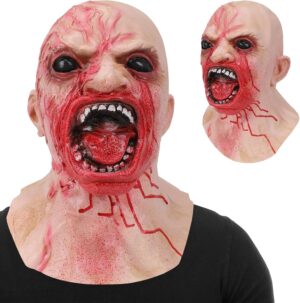 Masque facial Walking Dead zombie biochimique en latex