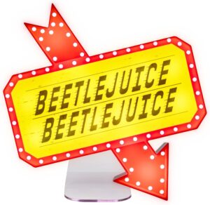 Lampe d'appoint Icon Beetlejuice, enseigne inspirée du film Beetlejuice de 1988