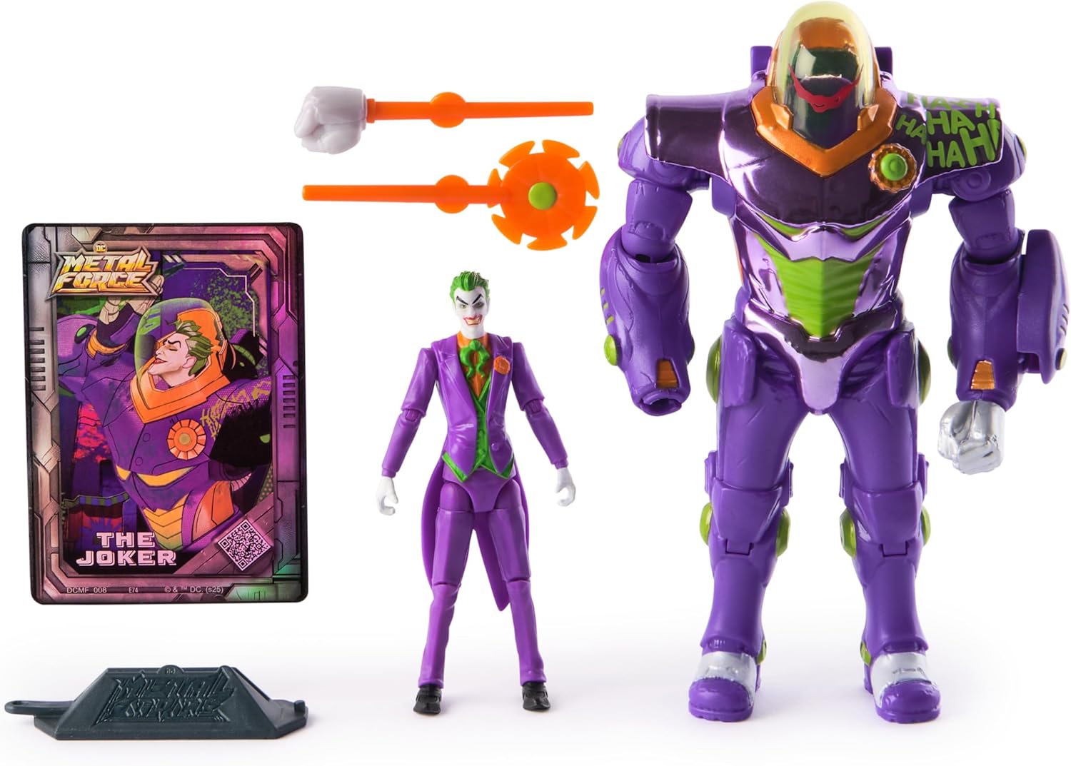 Figurine DC Comics The Joker Metal Force 2 en 1 avec mini figurine et armure intégrés