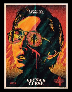 Poster Stranger Things Vecna, visuel inspiré de la saison 4