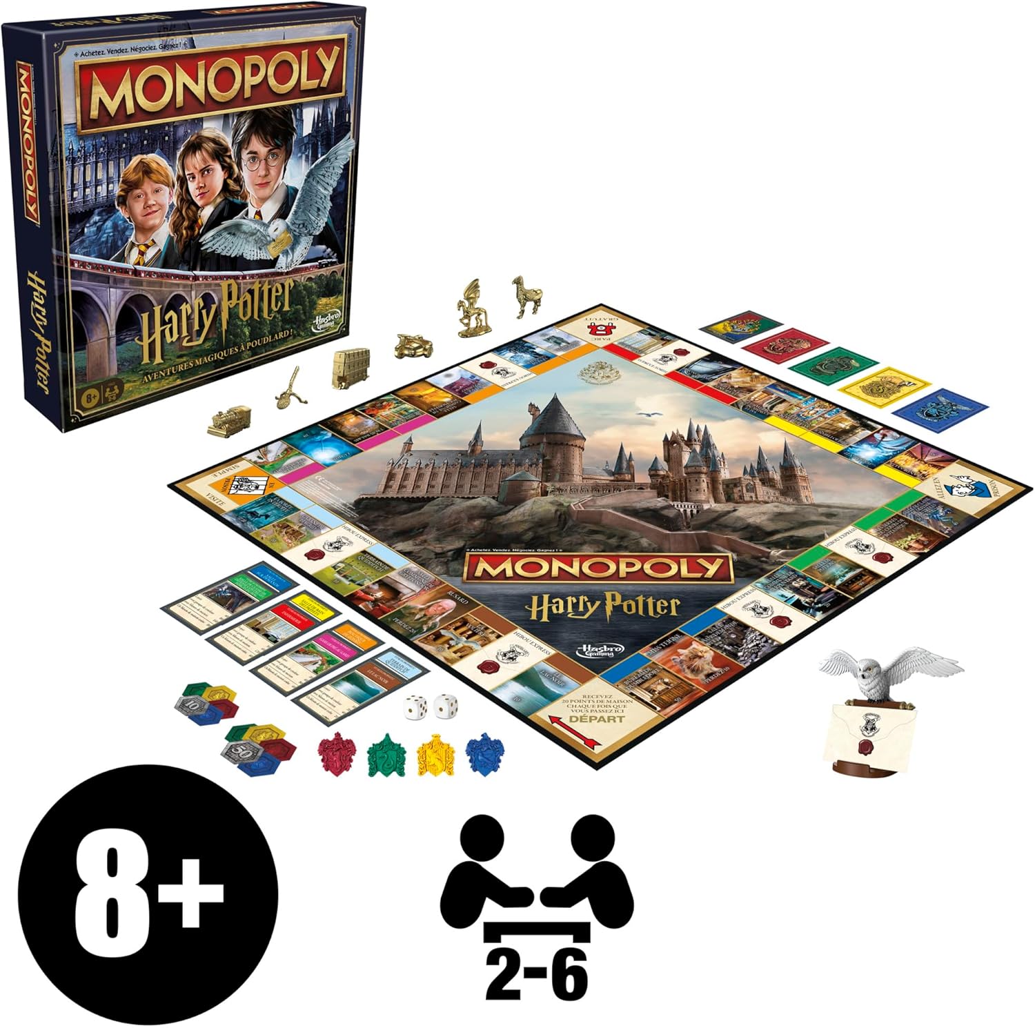 Jeu de plateau Monopoly Harry Potter édition française pour 2 à 6 joueurs – Image 2