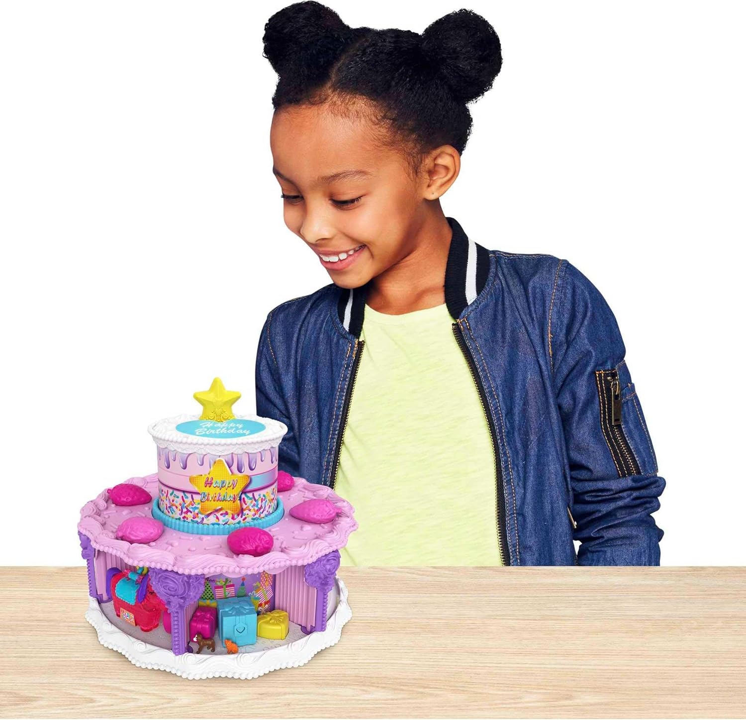 Coffret gâteau d’anniversaire Polly Pocket, compte à rebours et 25 surprises – Image 2