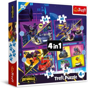 Puzzle Batman Batwheels 4 en 1, 12 à 24 pièces dès 4 ans