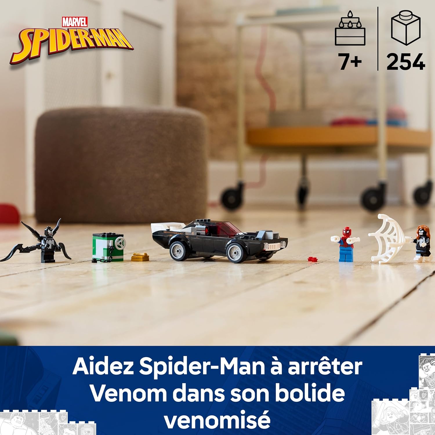 LEGO Marvel Spider-Man et la voiture de Venom avec 3 minifigurines 76309 – Image 2
