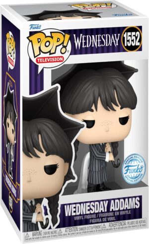 Figurine Funko Pop! Wednesday avec parapluie en vinyle 9,5 cm