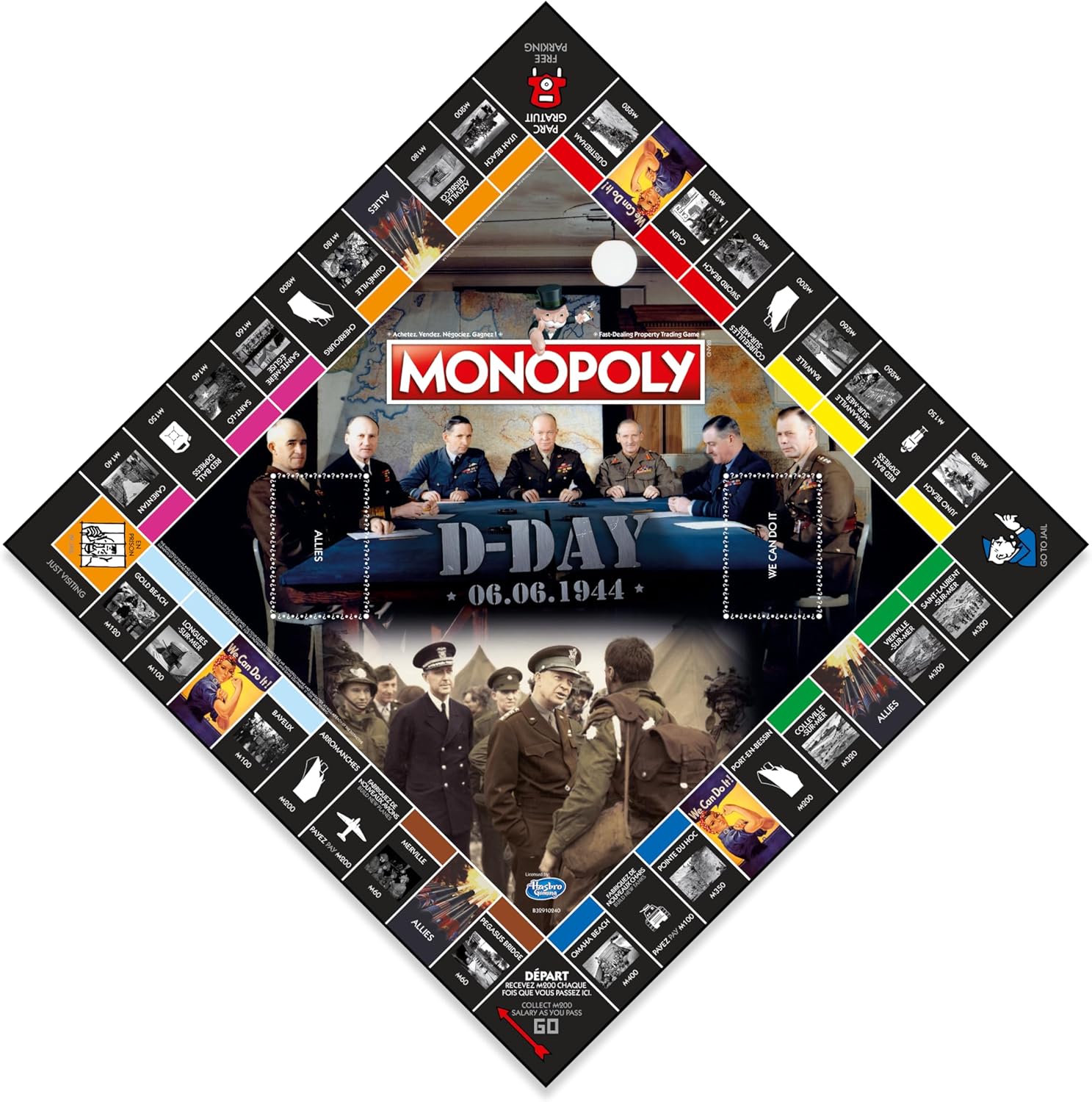 Monopoly D-Day en français, jeu de plateau 2 à 6 joueurs dès 8 ans – Image 3
