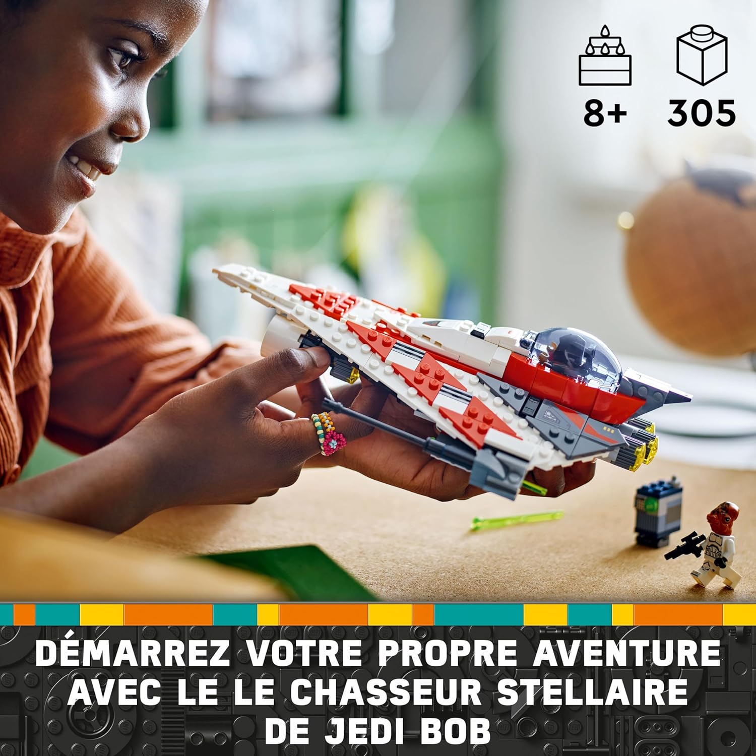 Jedi Bob LEGO Star Wars, chasseur stellaire à construire 75388 – Image 2