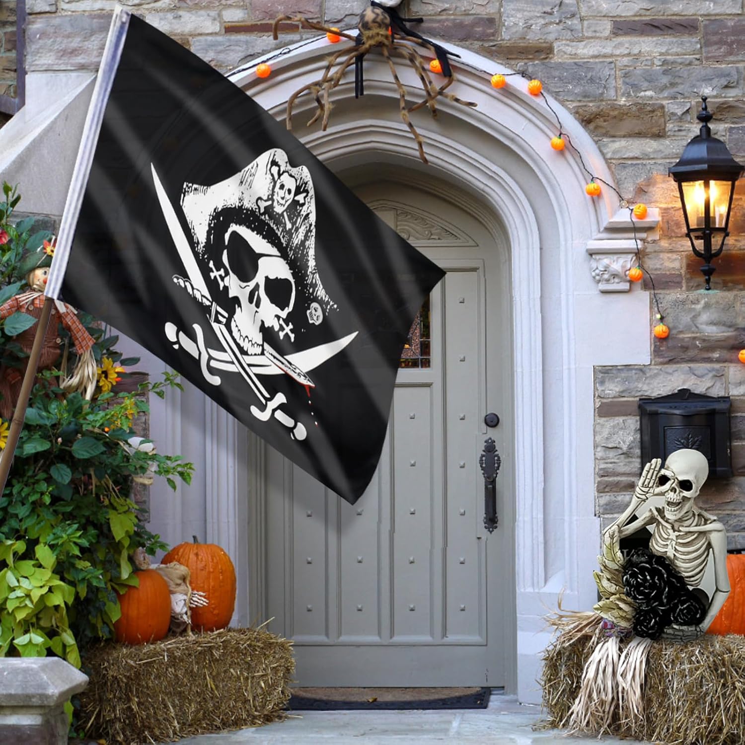 Drapeau Pirate des Caraïbes double face 90x150 cm avec 2 œillets en laiton – Image 5