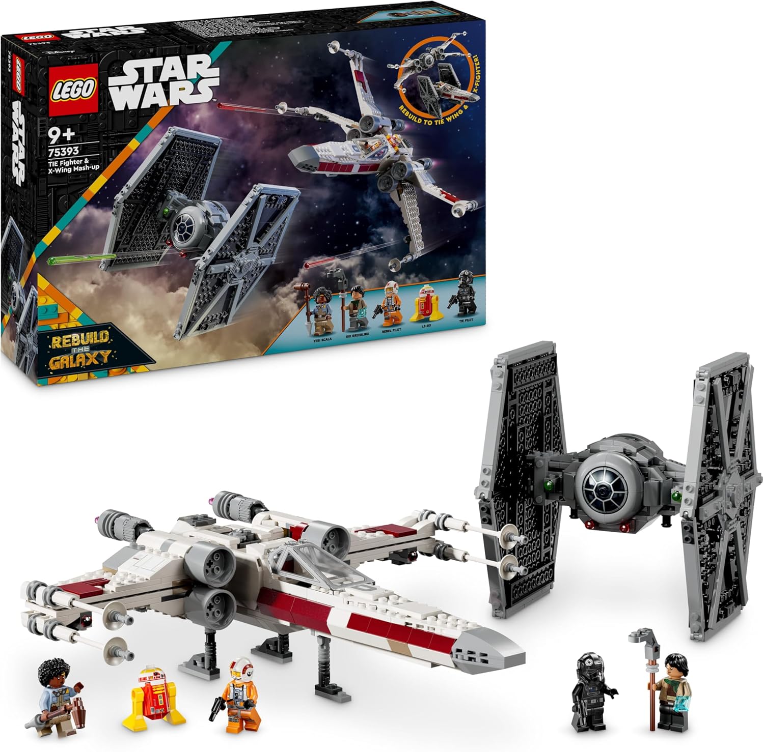 LEGO Star Wars 75393 X-Wing et TIE Fighter à combiner