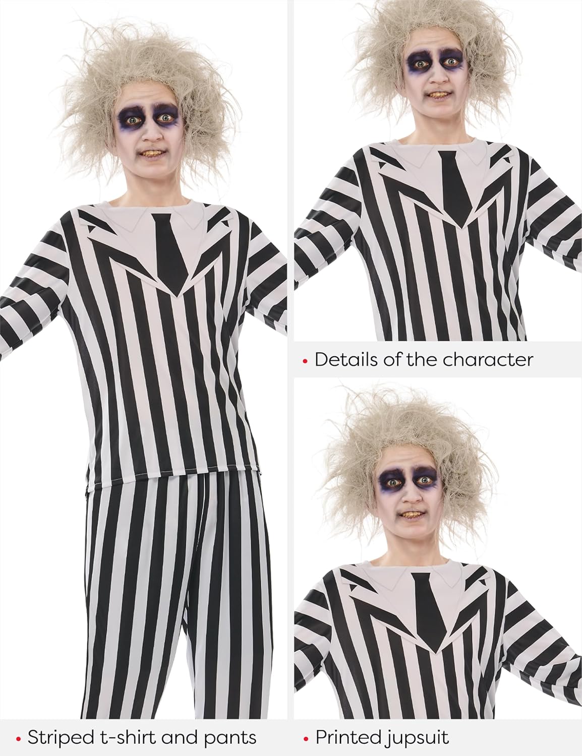 Costume Beetlejuice adulte Rubies avec veste et pantalon – Image 4