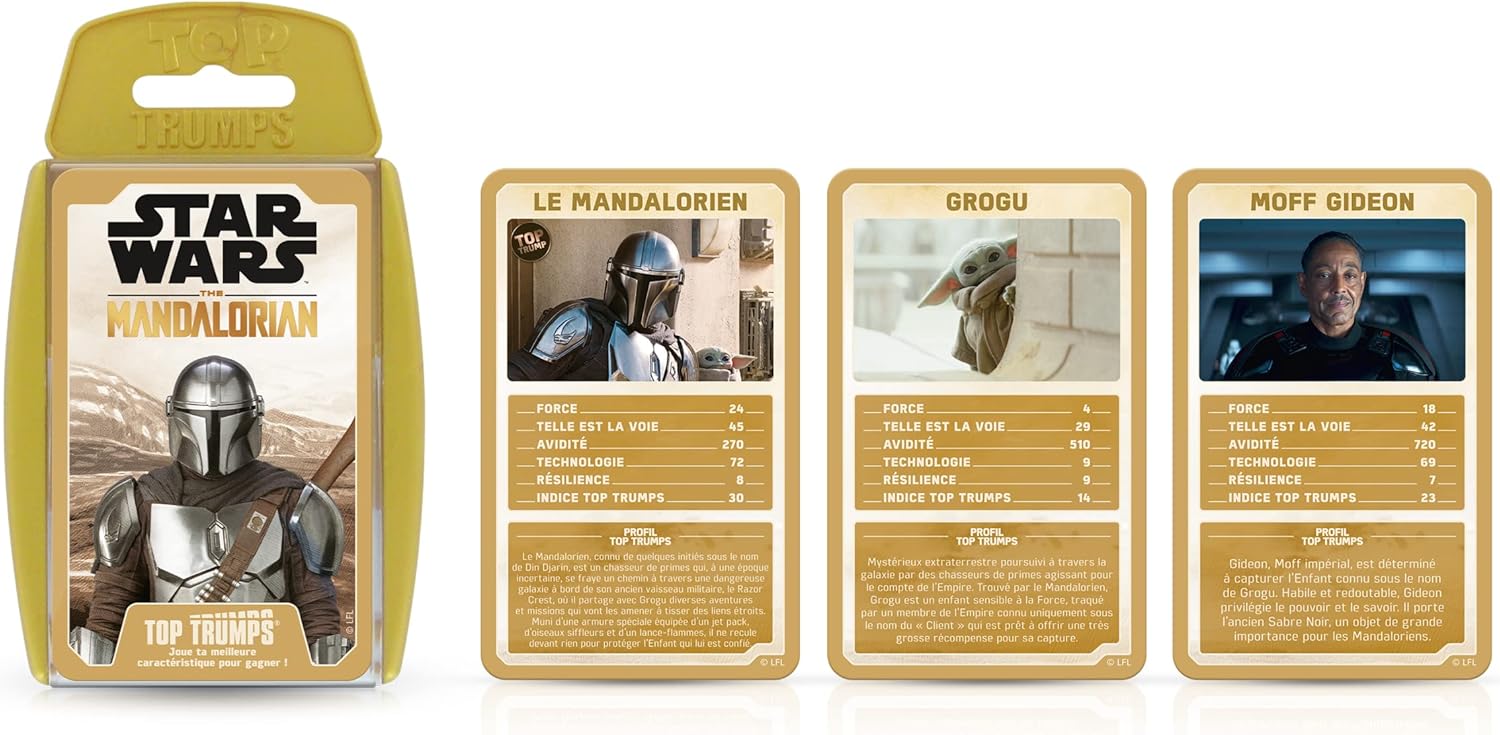 Top Trumps Star Wars The Mandalorian, jeu de cartes de bataille 2 à 6 joueurs – Image 6