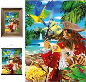 Affiche lenticulaire 3D L'île aux Pirates par Michael Searle