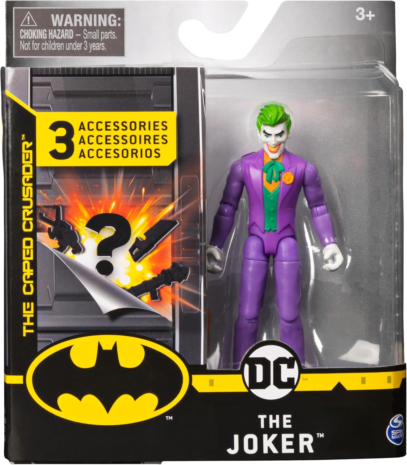 Batman DC Comics, figurine articulée 10,2 cm avec 3 accessoires mystère