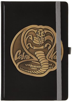Carnet A5 Cobra Kai en similicuir avec badge en métal