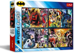 Batman - Coffret puzzles 4 en 1, 4 x 250 pièces