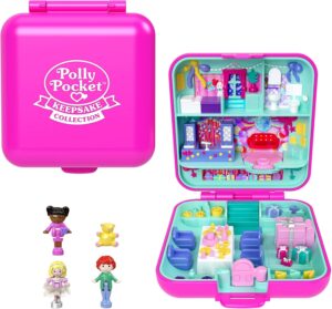 Coffret maison Polly Pocket Mattel 80th avec 3 poupées JGK22