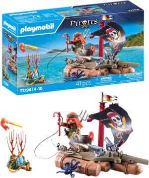 PLAYMOBIL Pirate sur radeau, récupération du trésor 71794