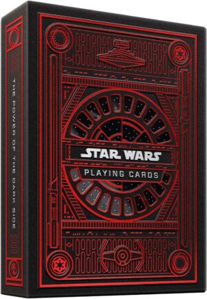 Cartes à jouer Star Wars Dark Side rouges format Poker