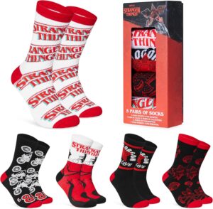 Coffret Stranger Things de 5 paires de chaussettes fantaisie homme 40-45