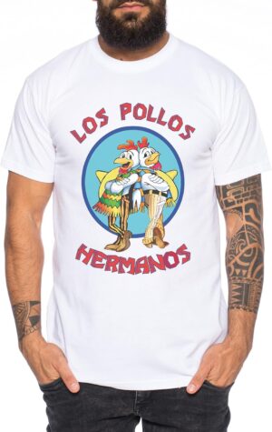 T-shirt Homme Breaking Bad Heisenberg Los Pollos Hermanos