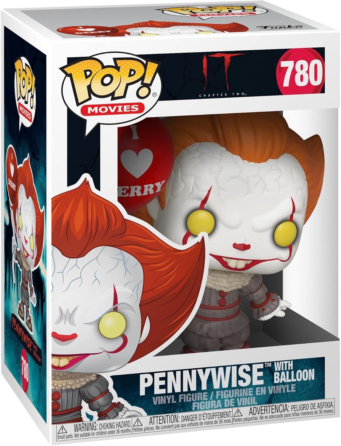 Figurine vinyle Funko Pop Pennywise avec ballon, IT: Chapter 2