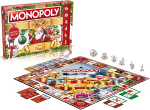 Monopoly Noël en français, jeu de société familial