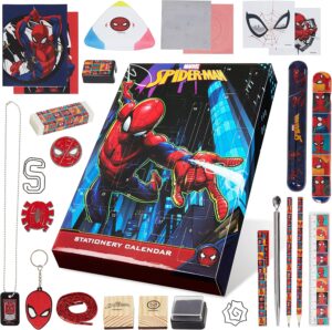 Calendrier de l’Avent Marvel Spiderman avec 24 surprises papeterie et accessoires