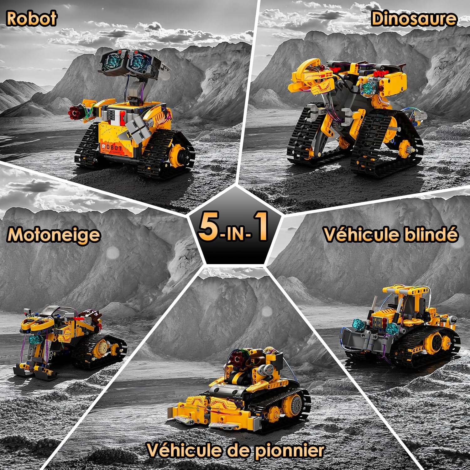 Robot Star Wars télécommandé 5 en 1 avec application, 673 pièces – Image 2